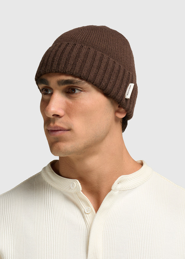 Wool Beanie - Brown