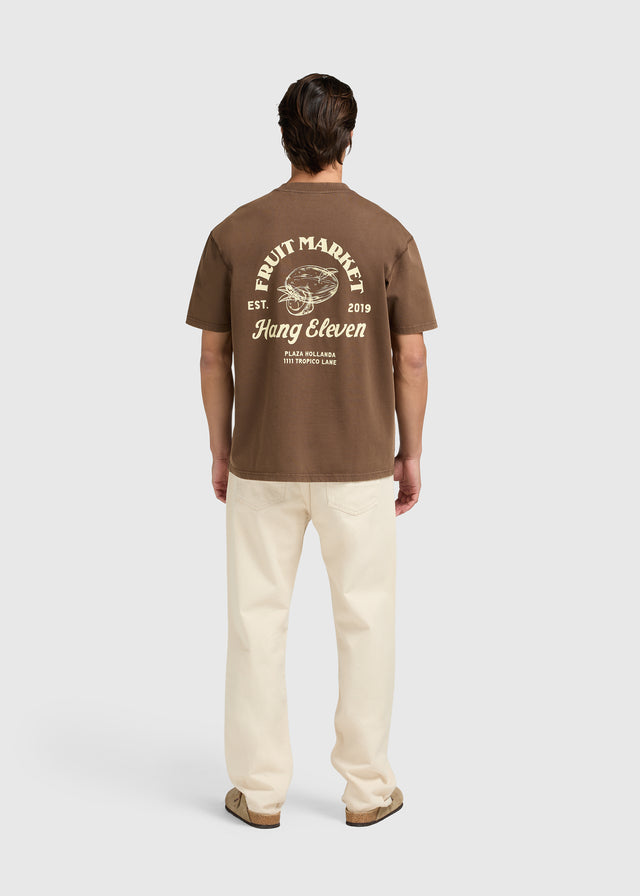 T-Shirt "Obstmarkt" - Washed Brown