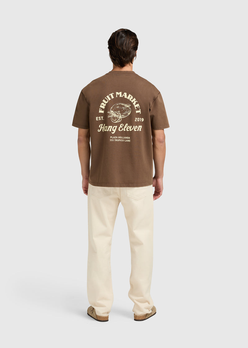 Fruit Market Tee - Washed Brown