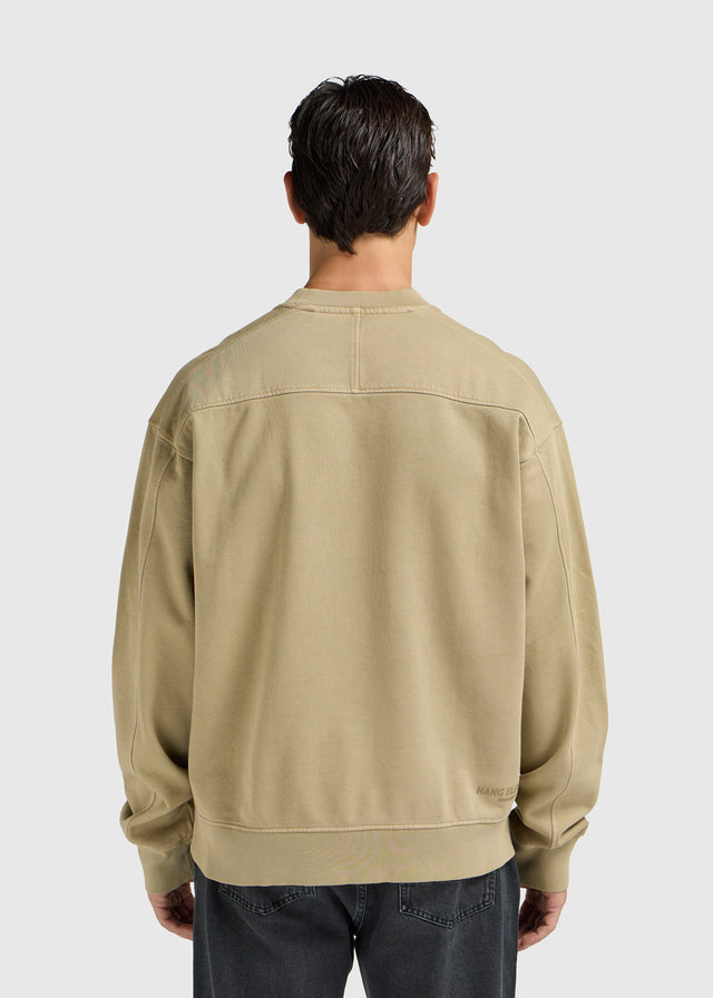 Sweat-shirt Premium Blanks à col rond - Vert délavé