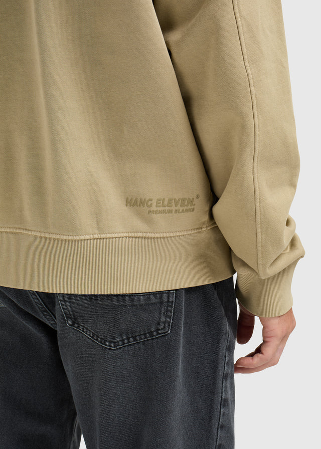 Sweat-shirt Premium Blanks à col rond - Vert délavé