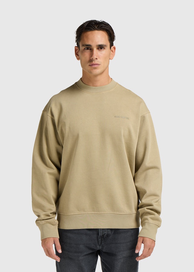 Sweat-shirt Premium Blanks à col rond - Vert délavé