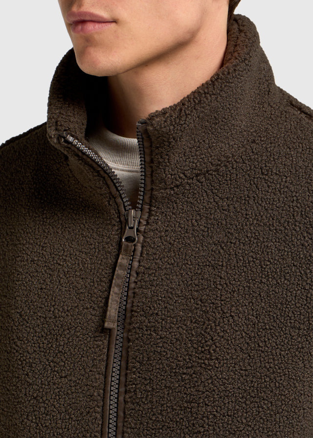 Teddy Tape Jacke - Espresso