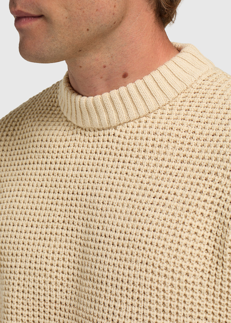 Clean Waffle Knit - Light Sand