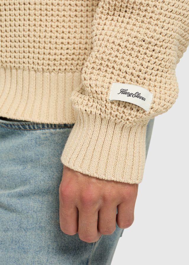 Clean Waffle Knit - Light Sand