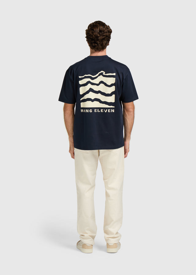 T-shirt structuré - Bleu marine