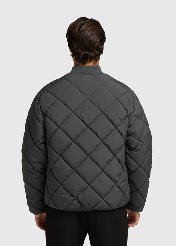 Quilted Bomber Jacket - Anthracite