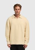 Bouclé Knit Polo - Sand