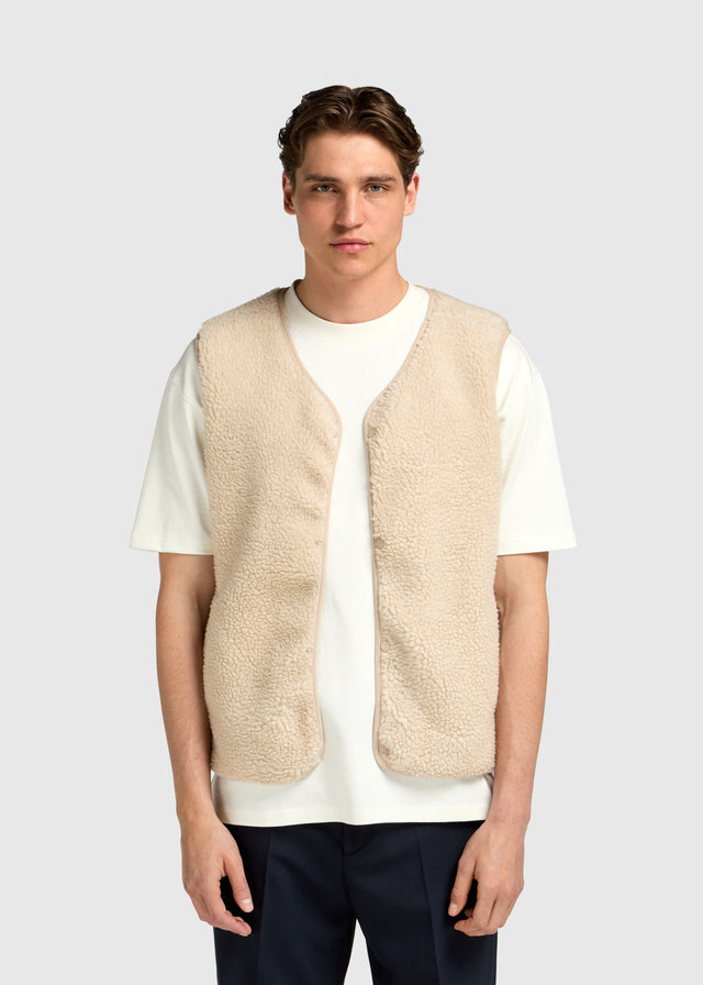 Premium Teddyweste – Sand