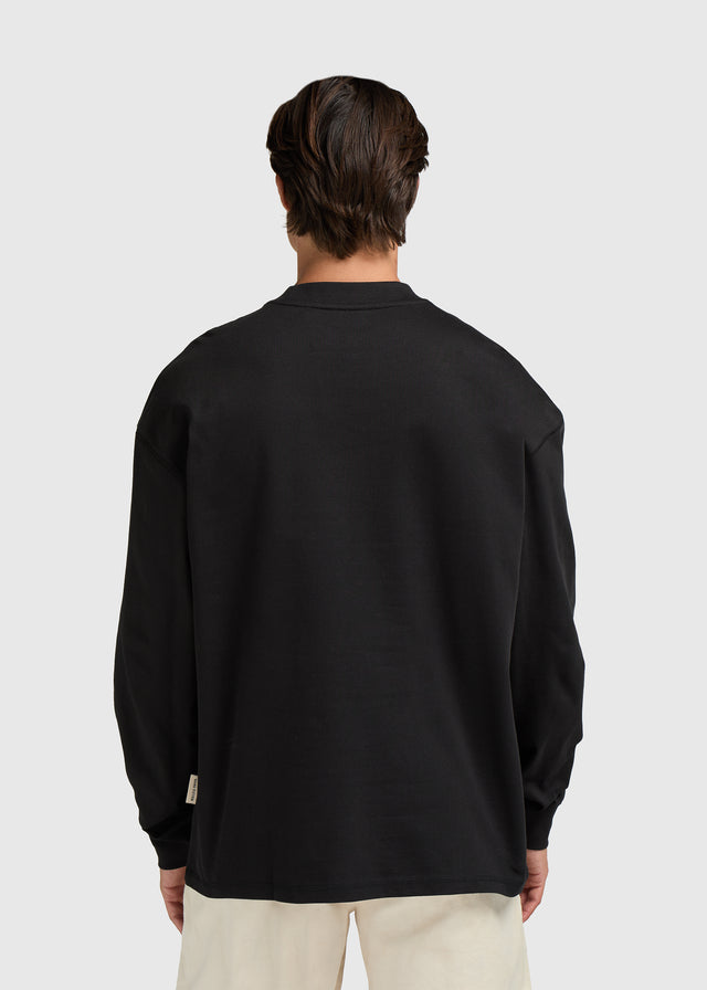 Premium-Langarmshirt – Off Black