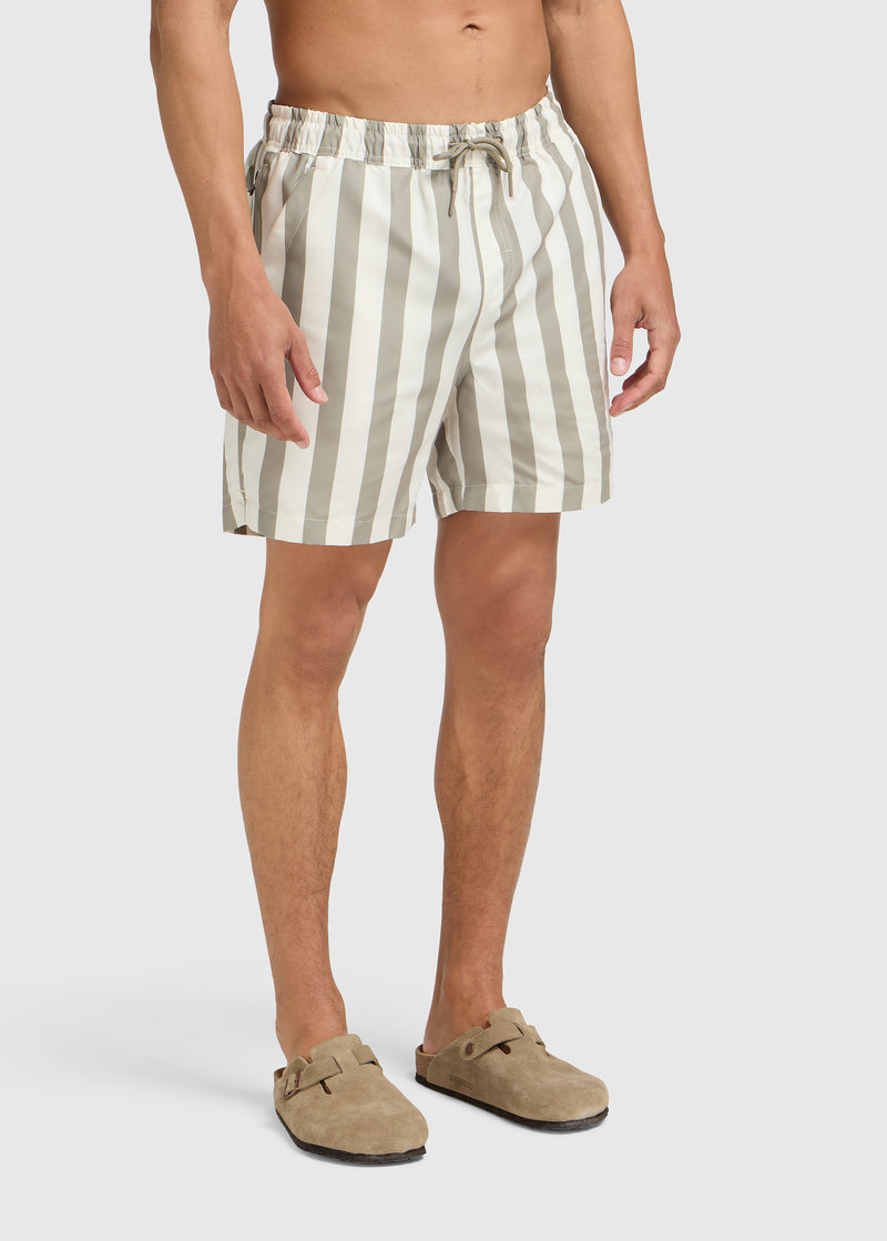 Stripe Swim Short - Light Green