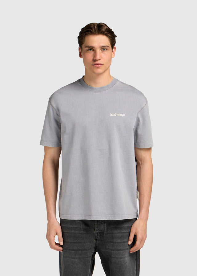 Palm Wave Tee - Washed Stone Grey