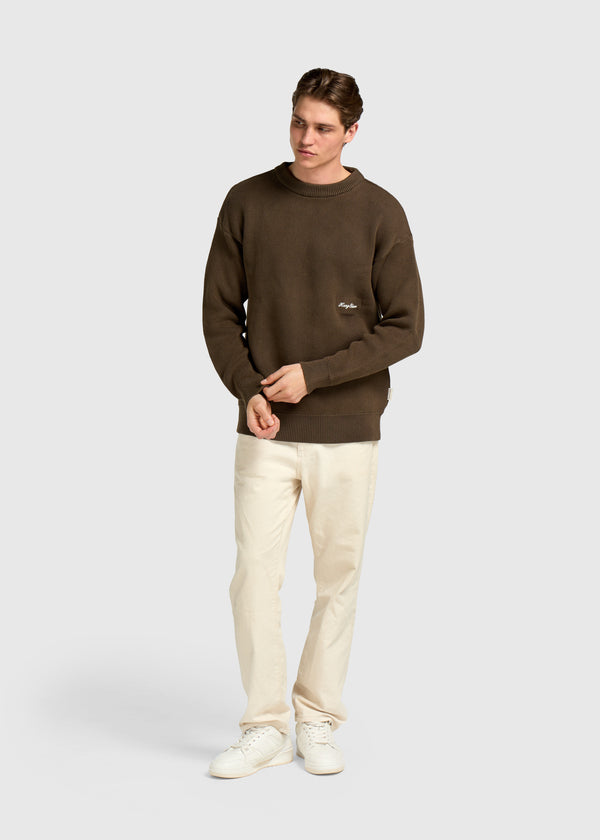 Embro Knit Crewneck - Espresso