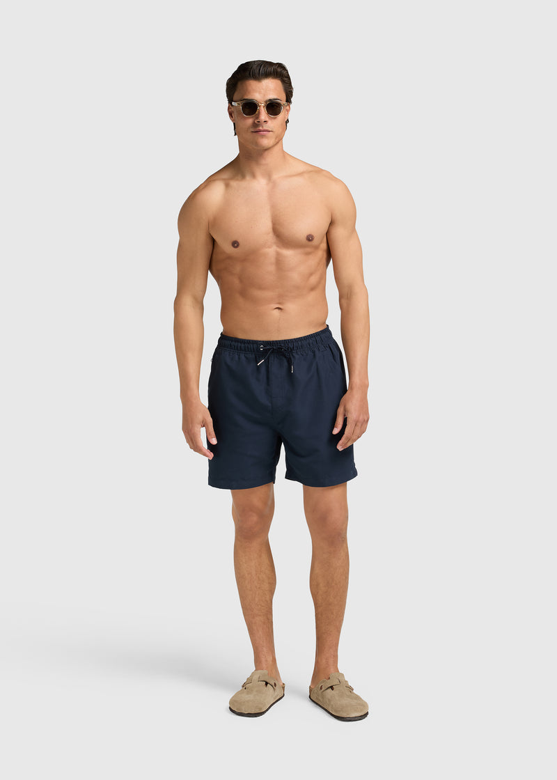 Solid Swim Short - Navy Blue