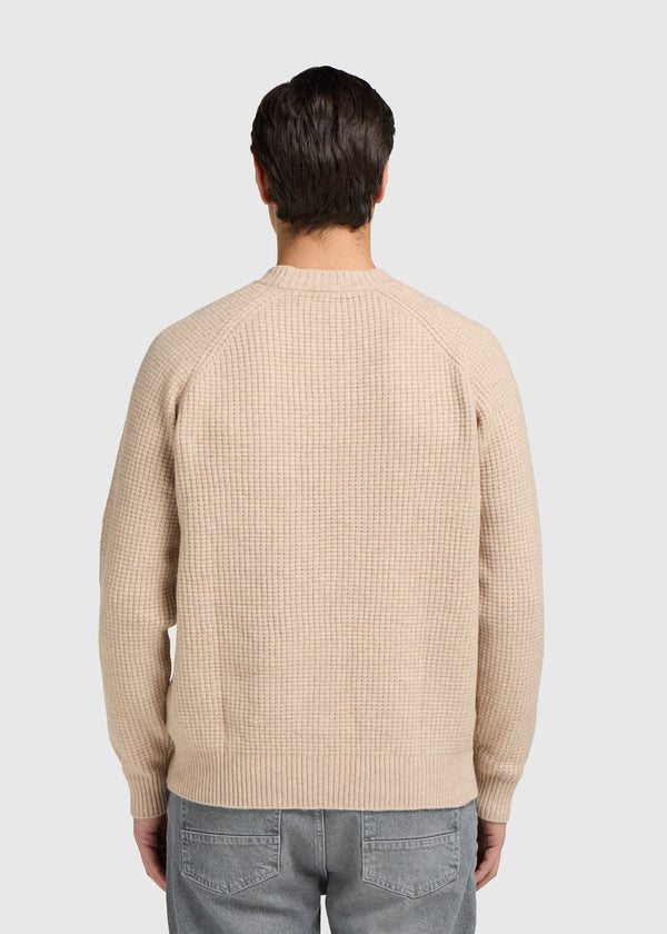 Soft Waffle Crewneck - Dark Sand