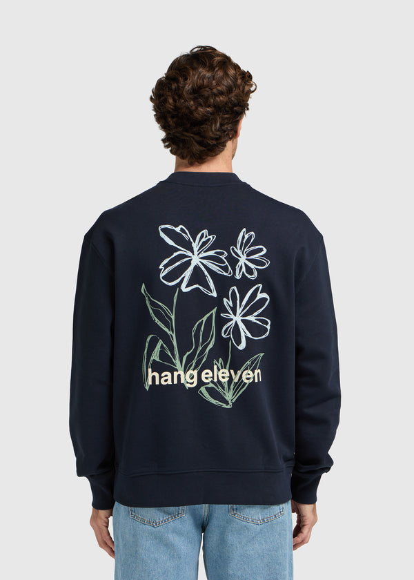 Flower Crewneck - Navy