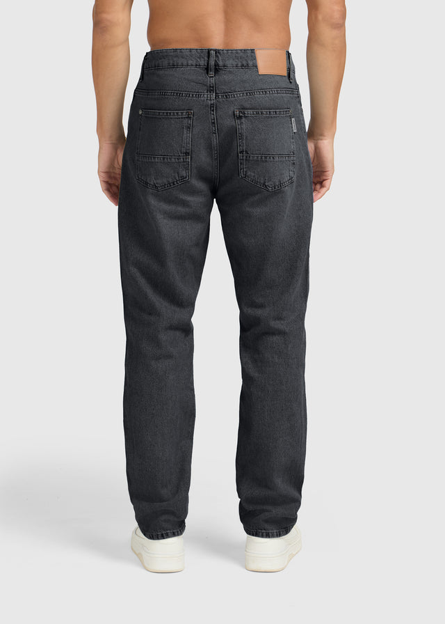 Die Clean Straight Jeans – Schwarz