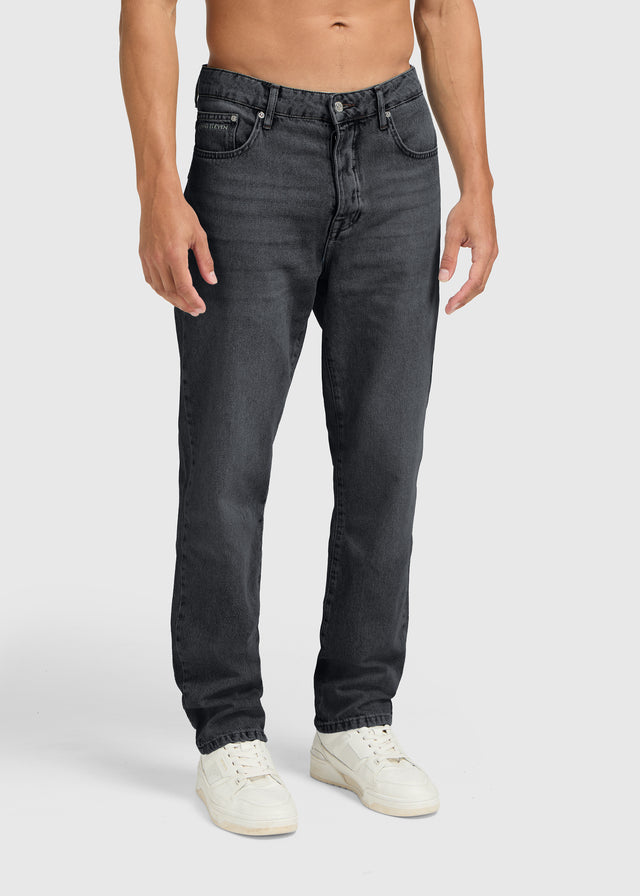 Die Clean Straight Jeans – Schwarz