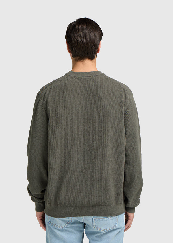 Structure Knit Crewneck - Dark Green