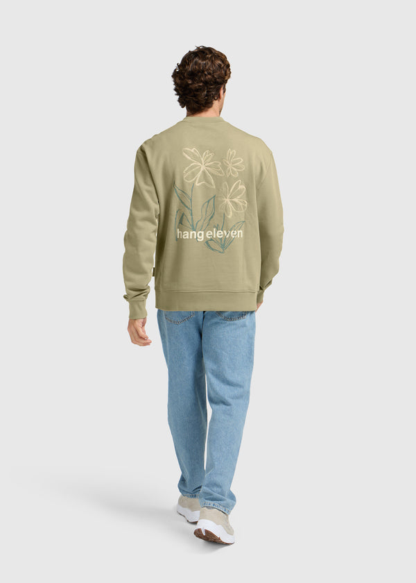 Flower Crewneck - Slate Green