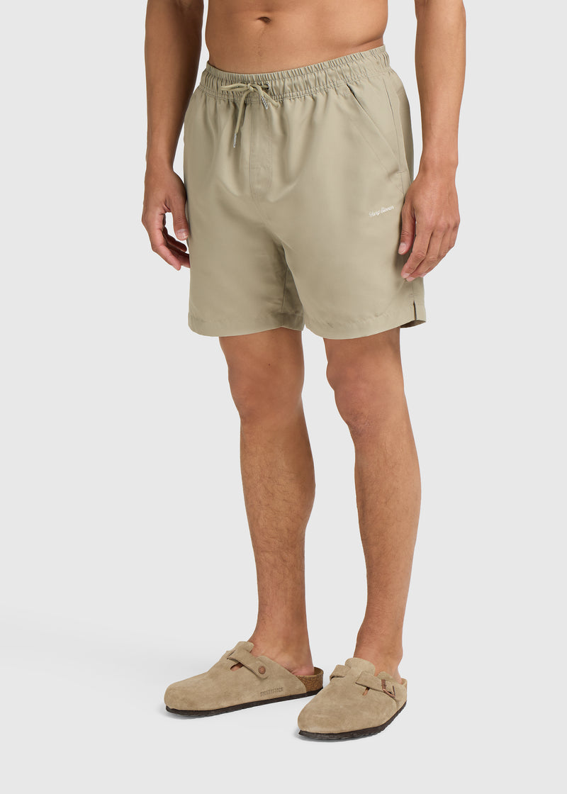 Clean Badeshort – Schiefergrün
