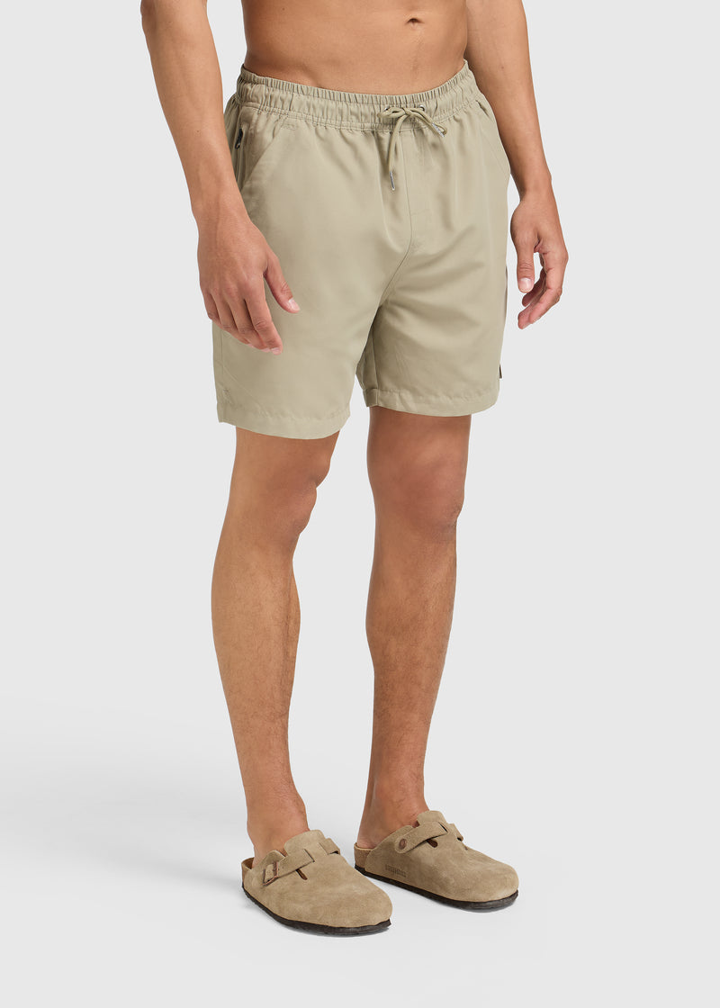 Clean Badeshort – Schiefergrün