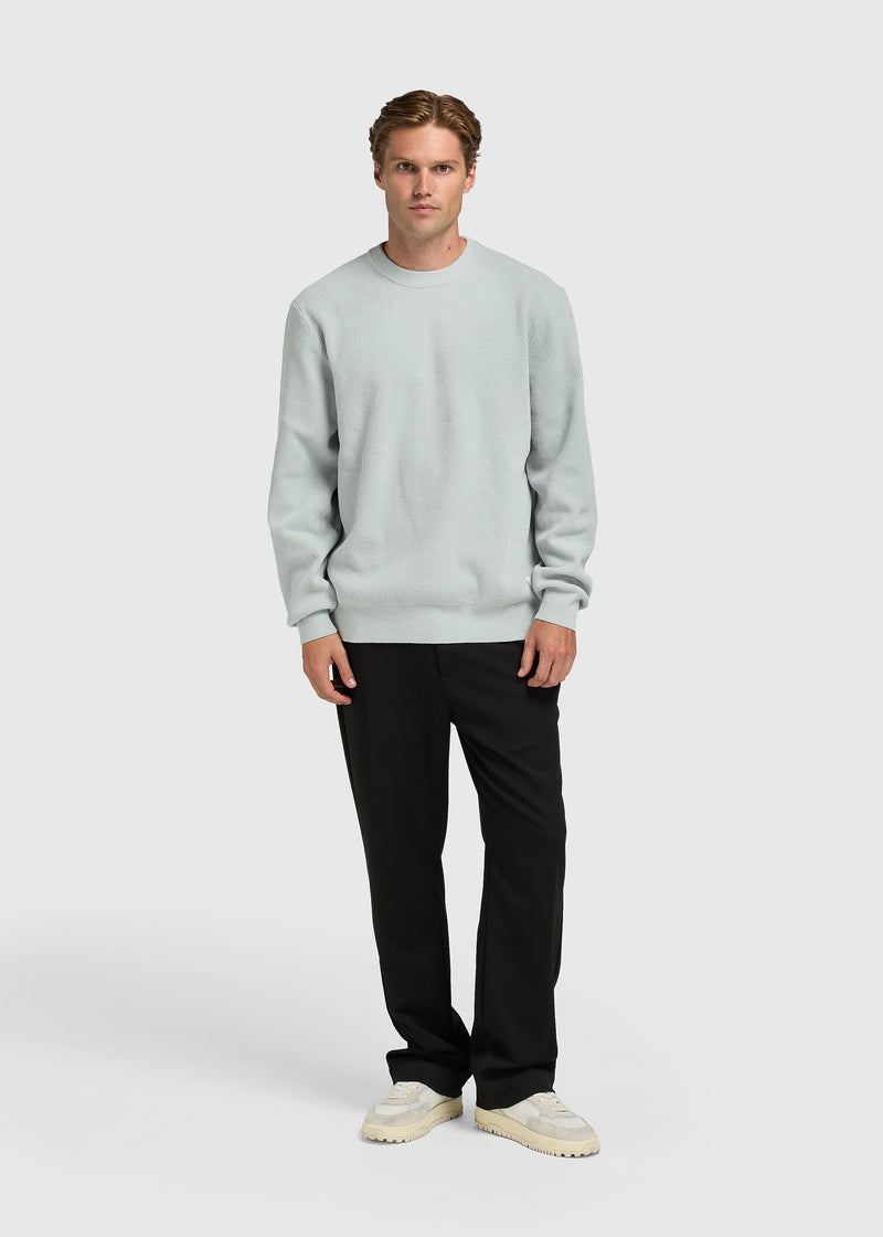 Structure Knit Crewneck - Light Blue
