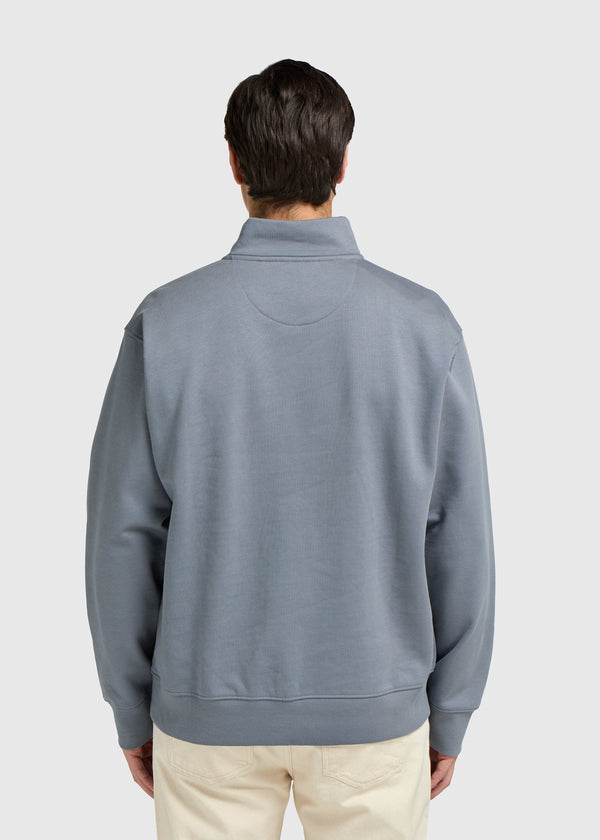 Pull à demi-zip - Gris pierre