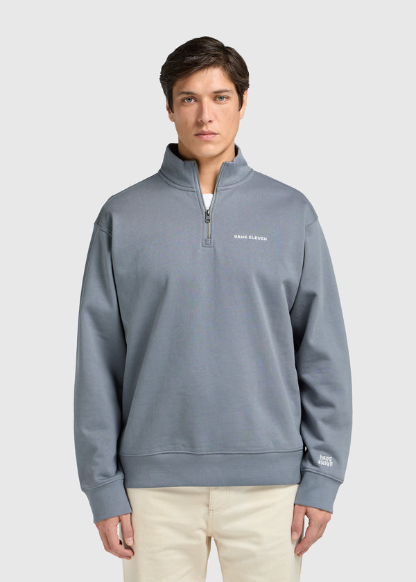 Half Zip Sweater - Stone Grey