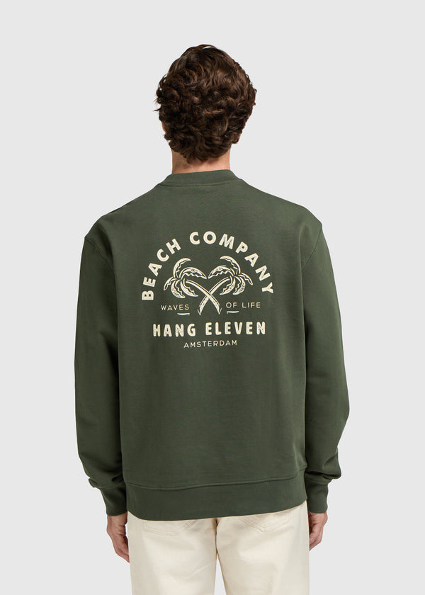 Palm Crewneck - Dark Green