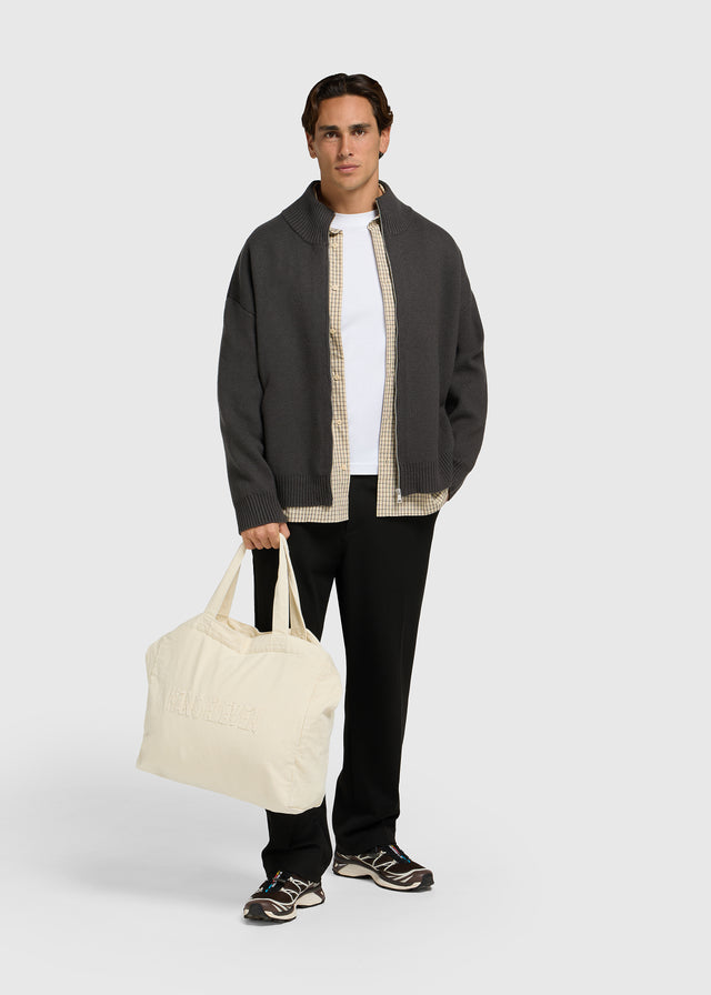 Knitted Full Zip Vest - Anthracite