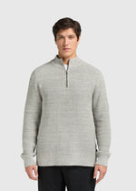 Structure Half Zip Knit - Grey Melee