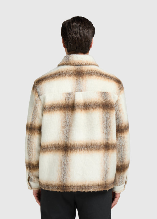 Hairy Check Jacket - Sand