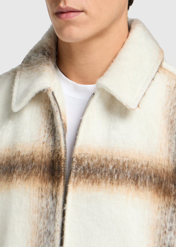 Hairy Check Jacket - Sand