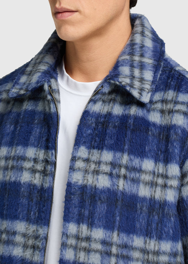 Hairy Check Jacket - Navy