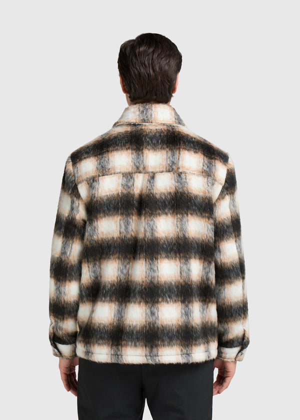 Hairy Check Jacket- Black