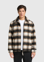Hairy Check Jacket- Black