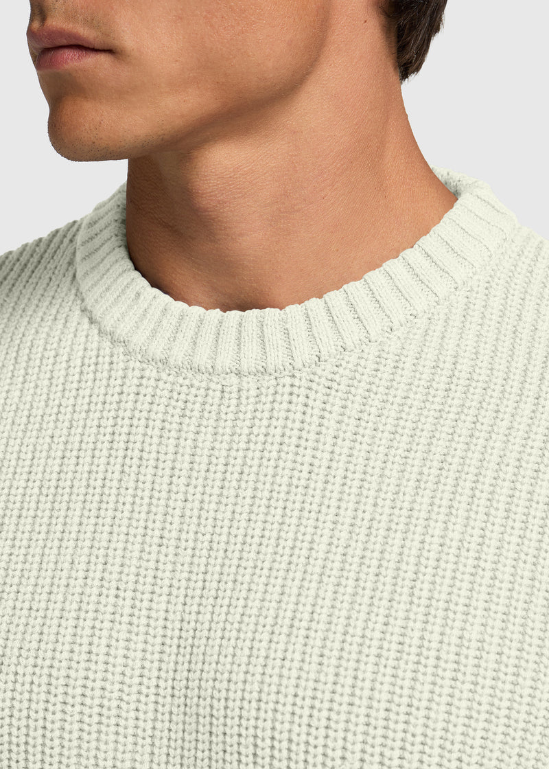 Heavy Knit Crewneck - Light Sand