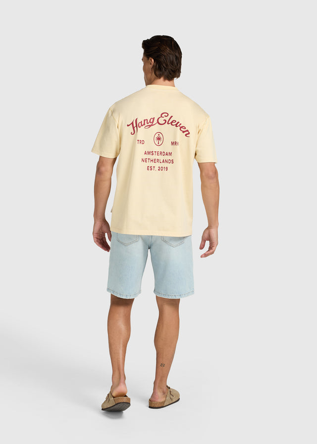 T-Shirt mit Logo – Sand