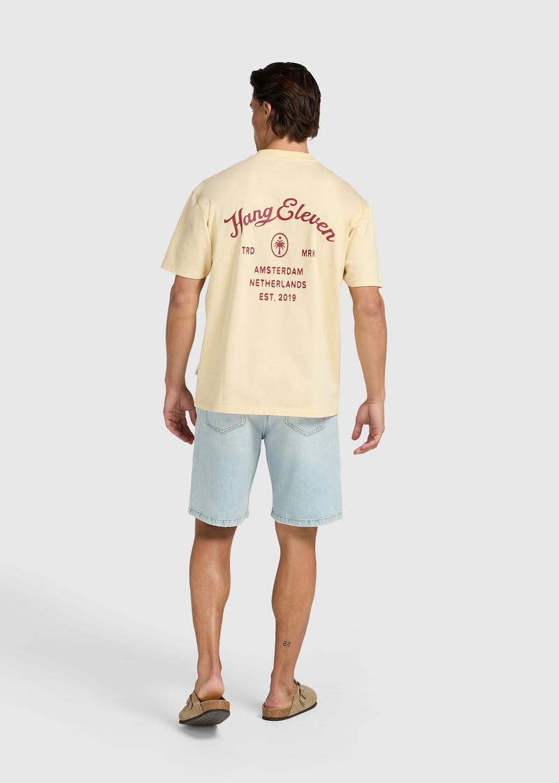 T-Shirt mit Logo – Sand