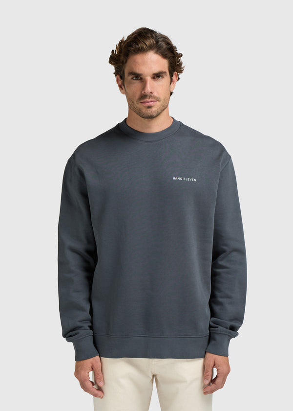 Brand Crewneck - Ombre Blue
