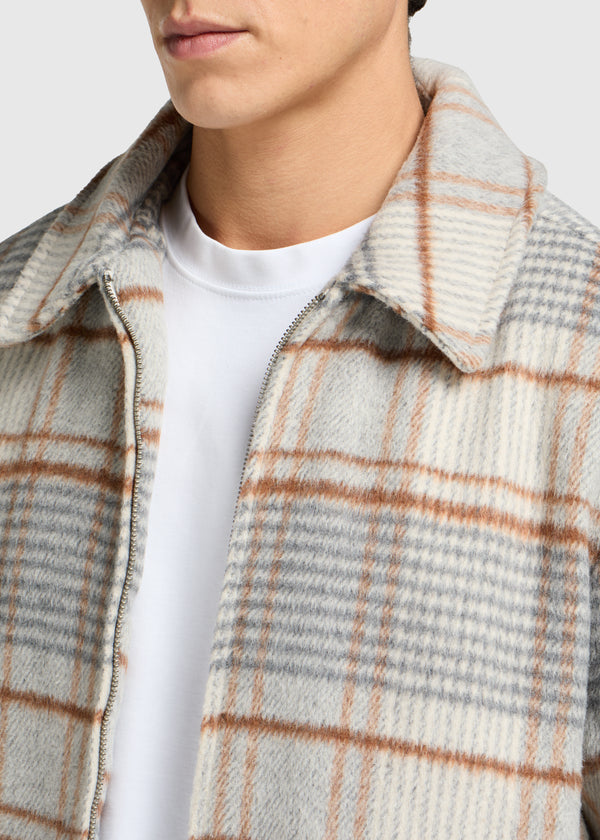Hairy Check Jacket - Grey