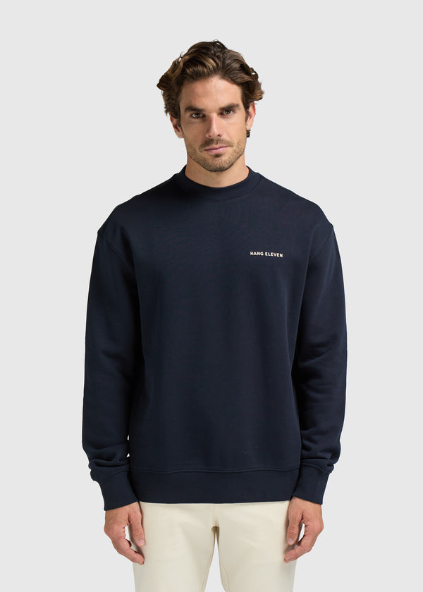 Palm Square Crewneck - Navy