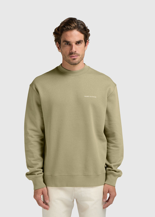 Palm Square Crewneck - Slate Green