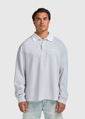 Contrast Collar Polo - Grey Melee