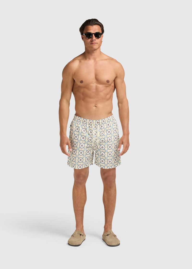 House Of Tiles Swim Short - Sand