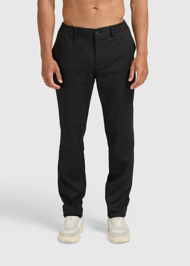 The Check Trouser - Off Black