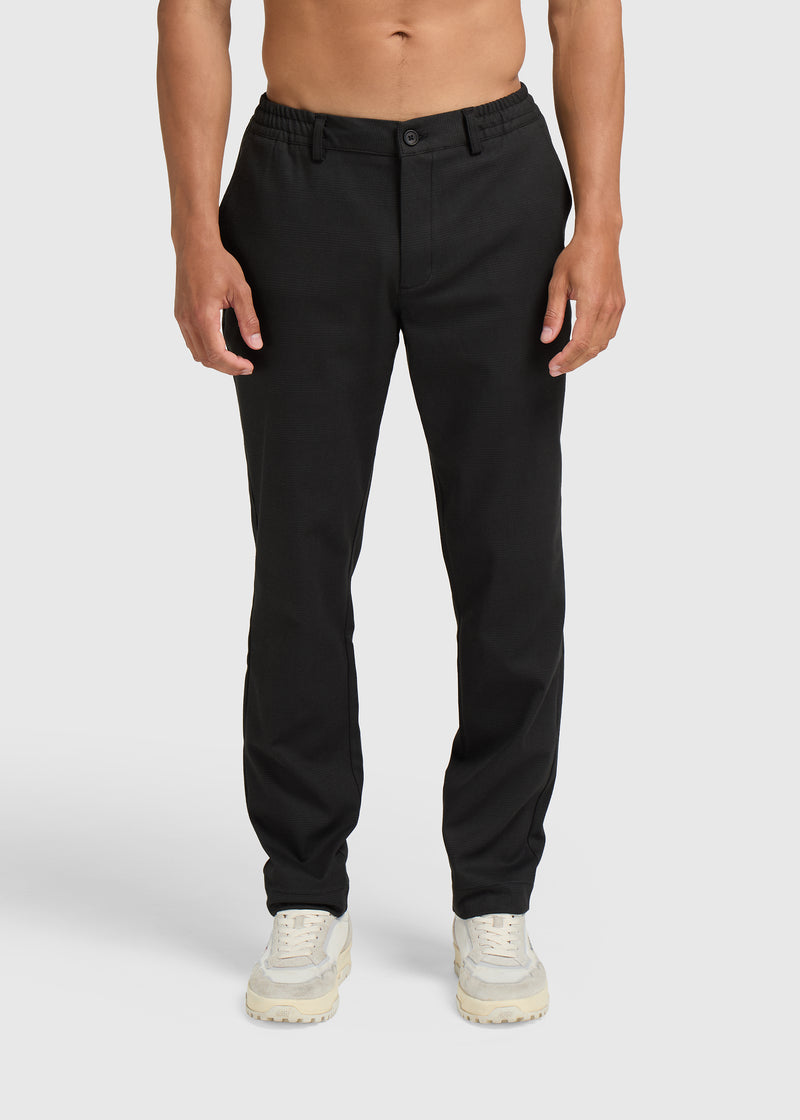 The Check Trouser - Off Black