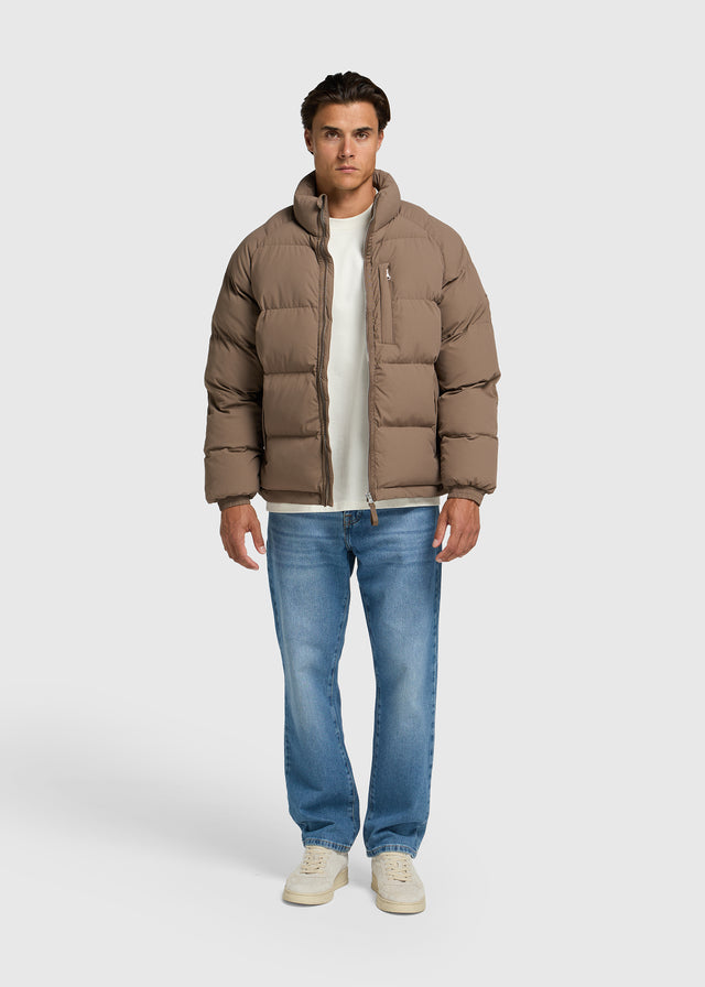 Ribstop Puffer Jacket - Dark Sand