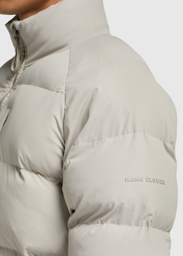 Ribstop Puffer Jacket - Grey
